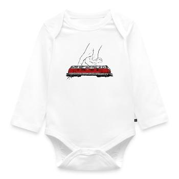 Model railway - Organic Longsleeve Baby Bodysuit - white - Front