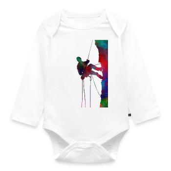 climbing sport - Organic Longsleeve Baby Bodysuit - white - Front