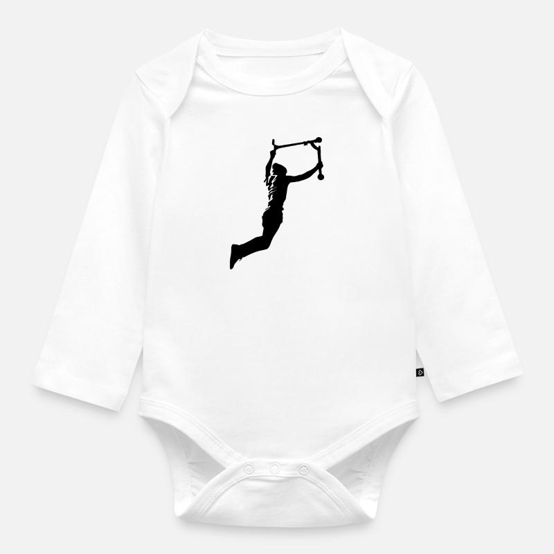 trottinette freestyle - Body Bébé bio manches longues - blanc