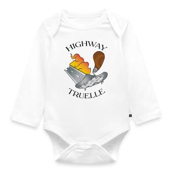 Highway Trowel - Organic Longsleeve Baby Bodysuit - white - Front