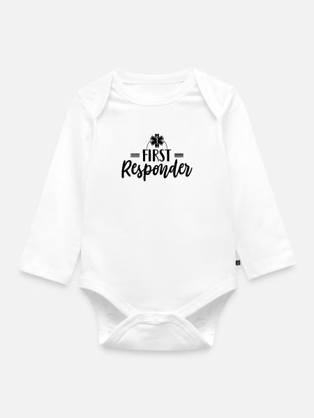 Sanitäter Rettungsdienst - Baby Bio-Langarm-Body - Weiß