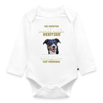 Appenzeller Sennenhund Tshirt - Baby Bio-Langarm-Body - Weiß - Vorne