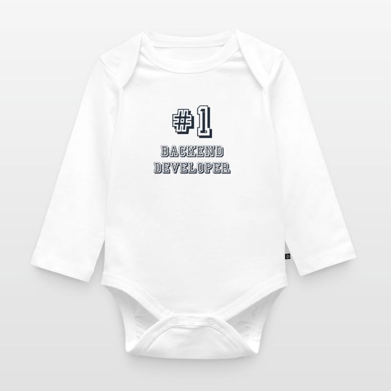 #1 Backend Developer Coder Programmer Body Bébé bio manches longues