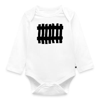masque clôture sans voix - Body Bébé bio manches longues - blanc - Devant