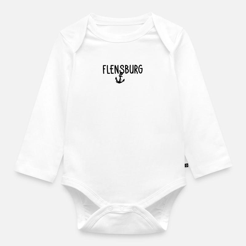 Flensburg - Baby Bio-Langarm-Body - Weiß