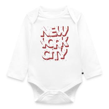 New York City Brooklyn Idée T shirt cadeau design - Body Bébé bio manches longues - blanc - Devant