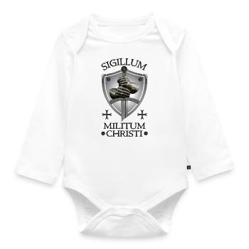 Sigillum Militum Christi - Baby Bio-Langarm-Body - Weiß - Vorne