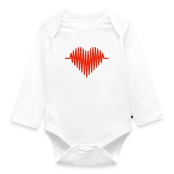 Saint-Valentin, Saint-Valentin, Saint-Valentin - Body Bébé bio manches longues - blanc - Devant