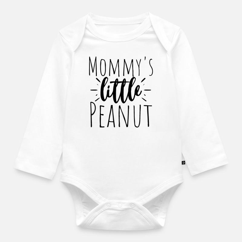 La petite cacahuète de maman - Body Bébé bio manches longues - blanc
