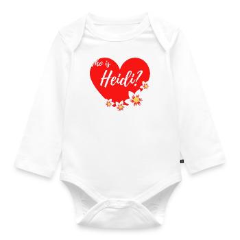 Who Is Heidi - idée cadeau pour les filles - Body Bébé bio manches longues - blanc - Devant