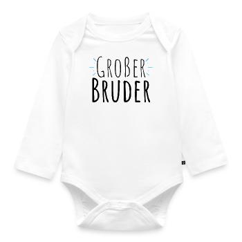Großer Bruder - Baby Bio-Langarm-Body - Weiß - Vorne