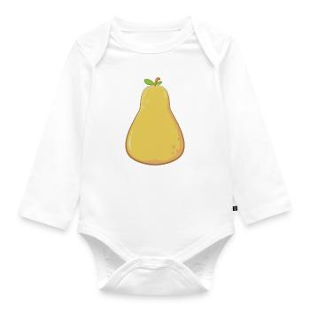 pear - Organic Longsleeve Baby Bodysuit - white - Front