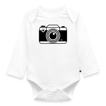 Digital Camera Camera Photographer Photograph Photo - Organic Longsleeve Baby Bodysuit - white - Front