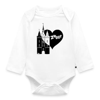 Sassenpoort Zwolle 1 - Organic Longsleeve Baby Bodysuit - white - Front