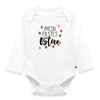 Mein erstes Ostern - Baby Bio-Langarm-Body - Weiß - Vorne