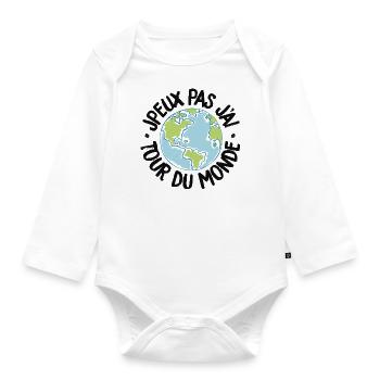 J'peux pas j'ai tour du monde - Body Bébé bio manches longues - blanc - Devant