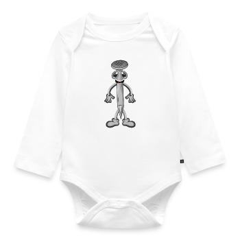 Ongles artisans - Body Bébé bio manches longues - blanc - Devant
