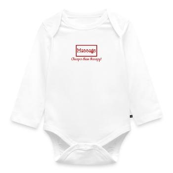 Massage Therapeut Geschenke Massage billiger als - Baby Bio-Langarm-Body - Weiß - Vorne