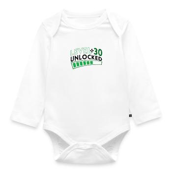 30 Geburtstag Ü30 | 30s Birthday 30er Dreißiger - Baby Bio-Langarm-Body - Weiß - Vorne