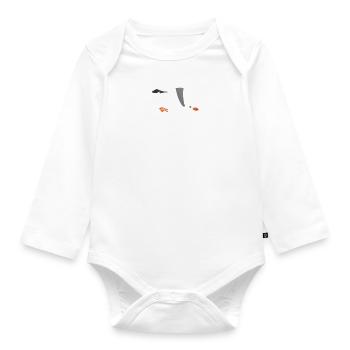 Lasst mich durch ich muss nach Husum Möwe - Baby Bio-Langarm-Body - Weiß - Vorne