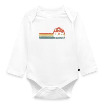 Camper im Ruhestand - Baby Bio-Langarm-Body - Weiß - Vorne