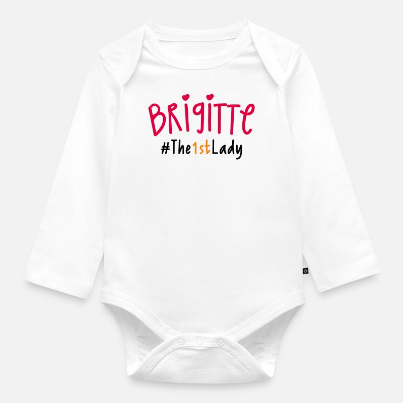 Brigitte, The 1st lady - Body Bébé bio manches longues - blanc