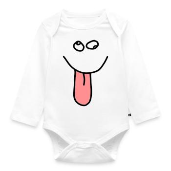 Naughty Jack - Organic Longsleeve Baby Bodysuit - white - Front