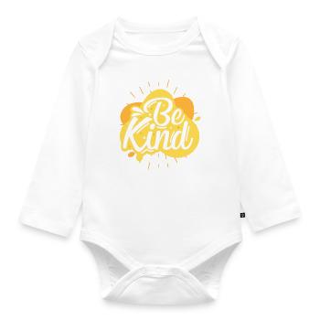 Be nice - Organic Longsleeve Baby Bodysuit - white - Front