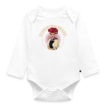 Schwarzwaldmädel Barbara - Baby Bio-Langarm-Body - Weiß - Vorne