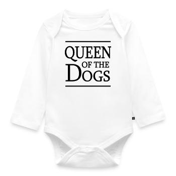 Chien maîtresse amateur de chien mama chien gardienne - Body Bébé bio manches longues - blanc - Devant