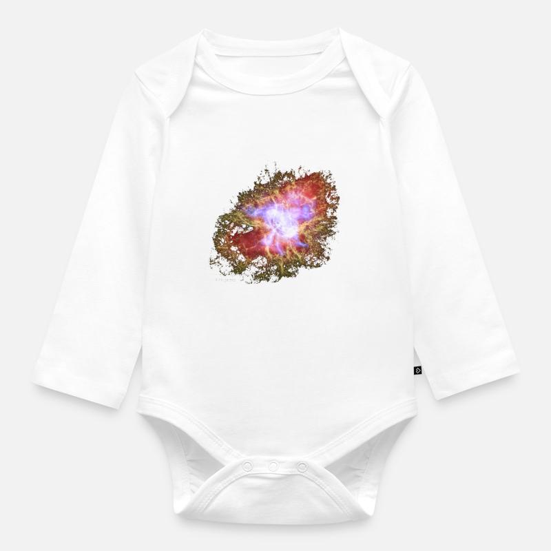 Crab Nebula - Body Bébé bio manches longues - blanc