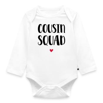 Cousin Squad / Cousin Crew / Cousins - Organic Longsleeve Baby Bodysuit - white - Front