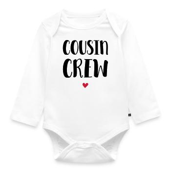 Cousin Squad / Cousin Crew / Cousins - Organic Longsleeve Baby Bodysuit - white - Front