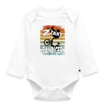 2 Act Tamer - Moped Mofa Scooter fun Gift - Organic Longsleeve Baby Bodysuit - white - Front