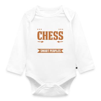 chess chess - Organic Longsleeve Baby Bodysuit - white - Front