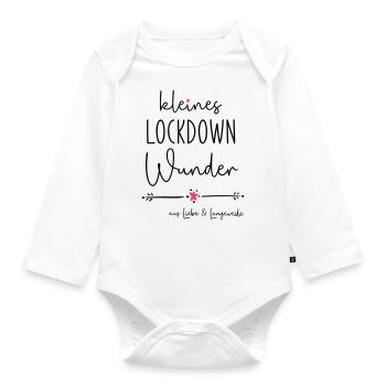 Kleines Lockdown Wunder 2022 / Baby 2022 - Baby Bio-Langarm-Body - Weiß - Vorne