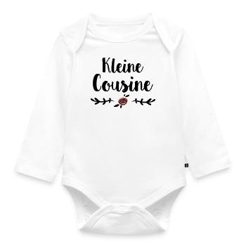 Kleine Cousine - Baby Bio-Langarm-Body - Weiß - Vorne