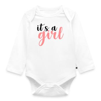 its a girl - Baby Bio-Langarm-Body - Weiß - Vorne