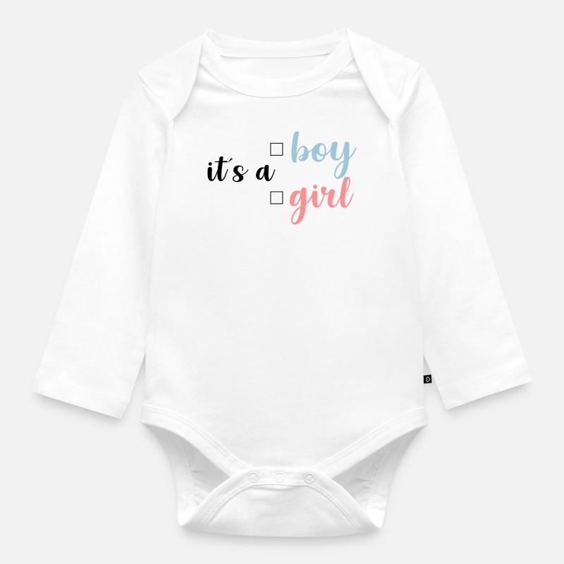 boyorgirl - Body Bébé bio manches longues - blanc