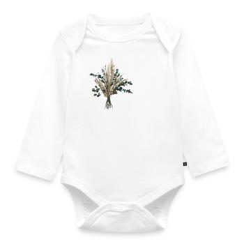 Flower bouquet - Organic Longsleeve Baby Bodysuit - white - Front