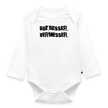 Gut Besser Vermesser Vermessungsingenieur - Baby Bio-Langarm-Body - Weiß - Vorne