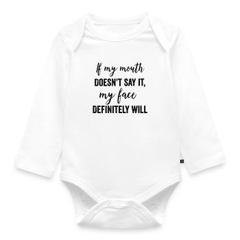 Funny Quotes, Funny Quotes, Cool Quote, Cool Quote - Organic Longsleeve Baby Bodysuit - white - Front