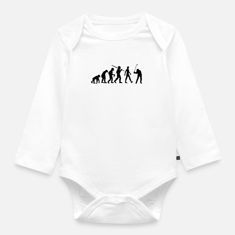 Golf Evolution Golfer - Baby Bio-Langarm-Body - Weiß