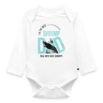 Shrimp - I´m the best shrimp dad - Baby Bio-Langarm-Body - Weiß - Vorne