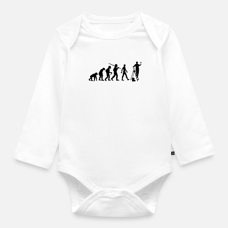 Maler Evolution Lackierer - Baby Bio-Langarm-Body - Weiß