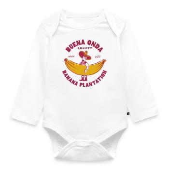 Bananen - Baby Bio-Langarm-Body - Weiß - Vorne
