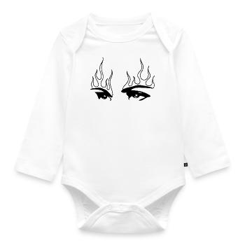 Yeux - Body Bébé bio manches longues - blanc - Devant