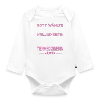 Tiermedizin - Tiermedizinerin - Baby Bio-Langarm-Body - Weiß - Vorne