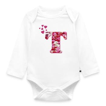 herzen t - Body Bébé bio manches longues - blanc - Devant