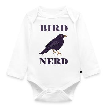 Ornithologist Ornithology - Organic Longsleeve Baby Bodysuit - white - Front